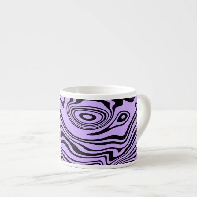 Custom Colors Waves Espresso Cup - Purple (Front Right)