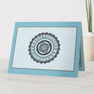 Custom colour 10 year employment service award card