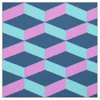 Custom colour 3D square geometric print pattern
