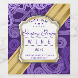 Custom colour abstract fruit shrub cider vinegar wine label