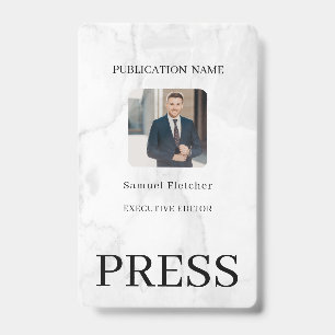 Custom Colour Add Logo Photo Photographer Press Ba ID Badge