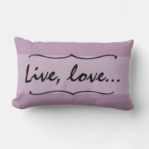 Custom colour and text, two-sided lumbar pillow