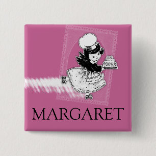 Custom colour angel cake bakery name badge