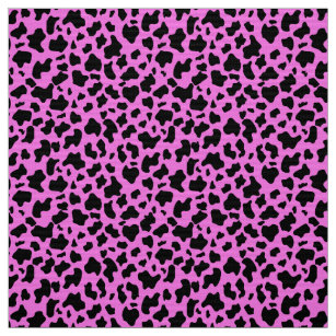 Black Leopard Animal Print Fabric