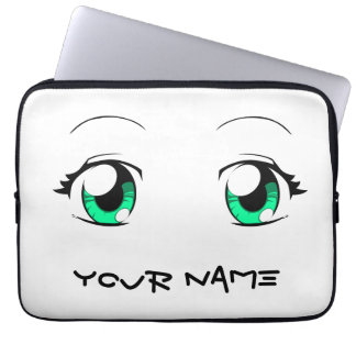 Custom Colour Anime Girl Eyes Laptop Sleeve
