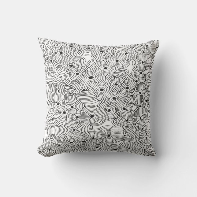 Custom Colour Ant Farm Original Abstract Design Cushion (Front)