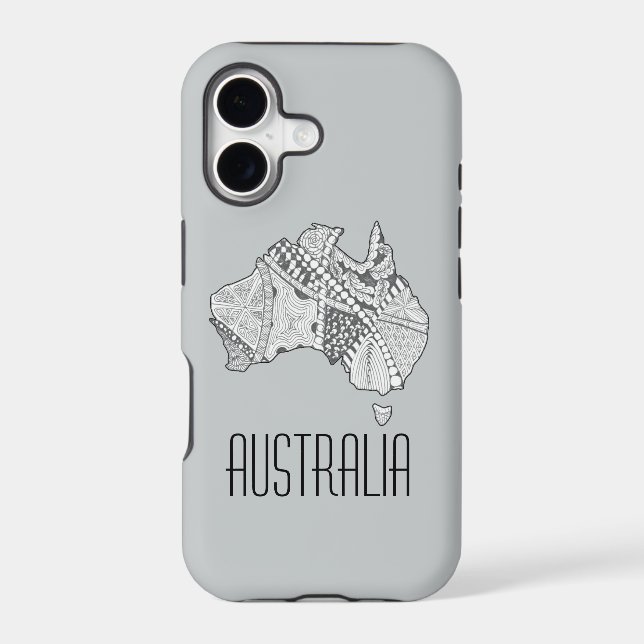 Custom Colour Australia Map Art (Back)