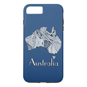 Custom Colour Australia Map Art iPhone 8 Plus/7 Plus Case
