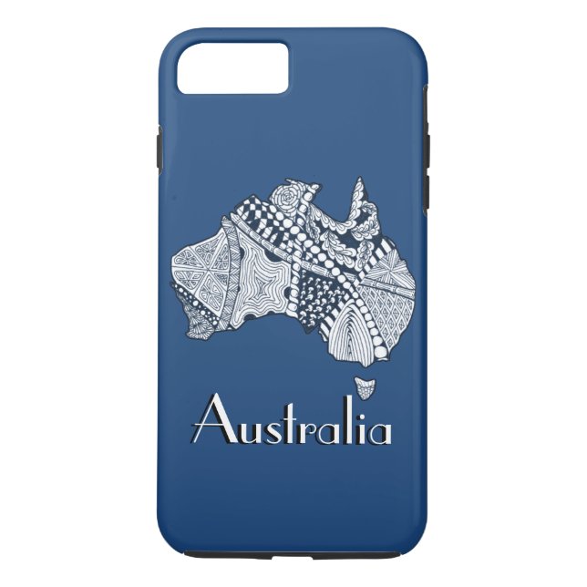 Custom Colour Australia Map Art Case-Mate iPhone Case (Back)