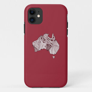 Custom Colour Australia Map Art iPhone 11 Case