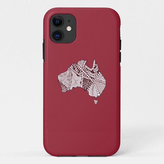 Custom Colour Australia Map Art Case-Mate iPhone Case (Back)