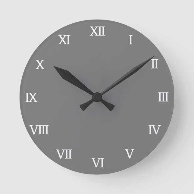 Custom colour background roman numerals wall clock (Front)