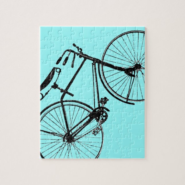 Custom Colour Background | Vintage Bicycle Jigsaw Puzzle (Vertical)