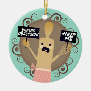 Custom colour baking obsession Christmas ornament