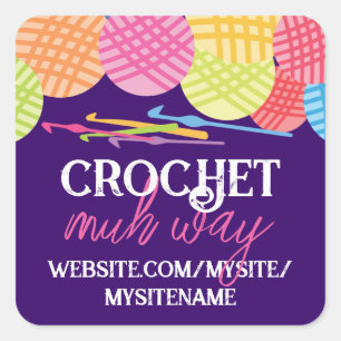 Custom colour balls of yarn crochet hooks labels