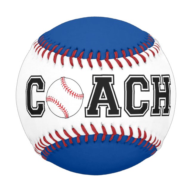 Custom colour baseball coach gift ball / keepsake (Front)