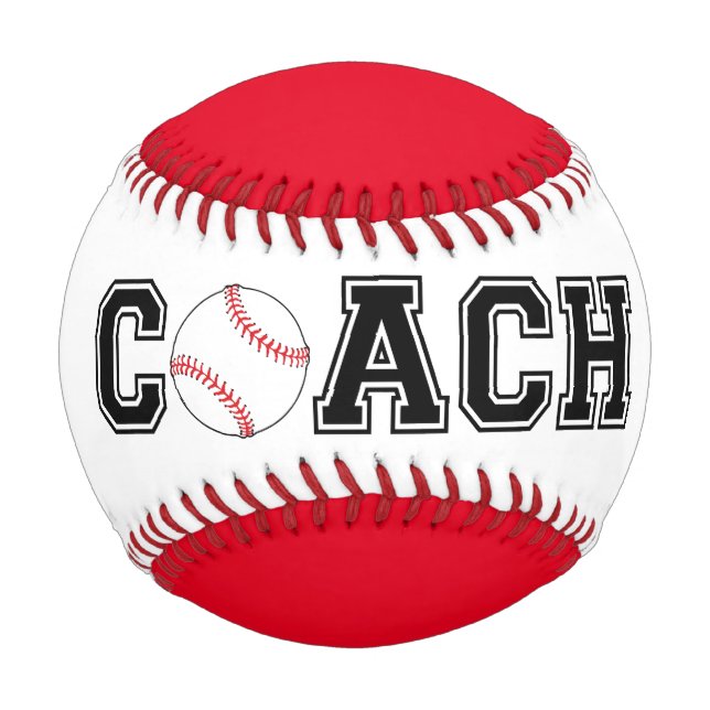 Custom colour baseball coach gift ball / keepsake (Front)
