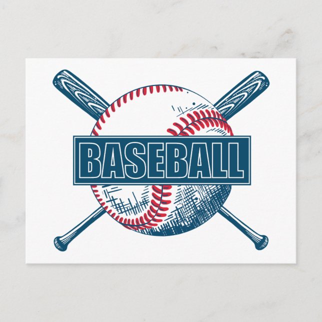 Custom Colour Baseball Postcard (Front)