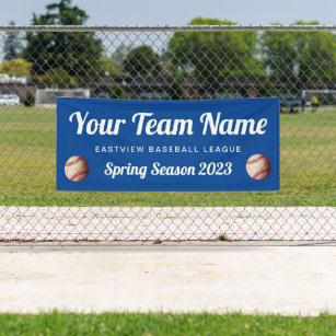 Custom Colour Baseball Team Banner
