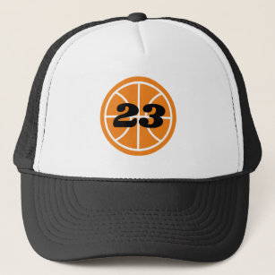 Custom colour basketball player jersey number  trucker hat
