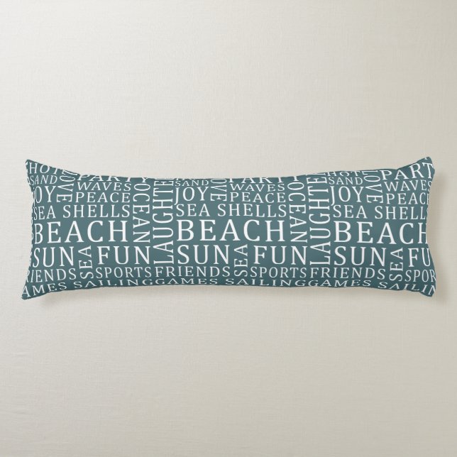 Custom Colour Beach House body pillow (Front)