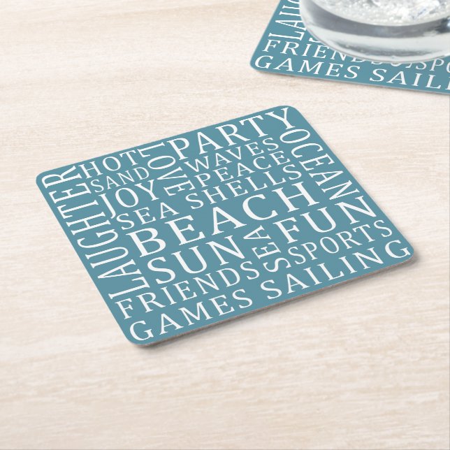 Custom Colour Beach House coasters (Angled)