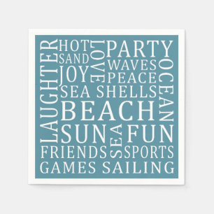 Custom Colour Beach House paper napkins