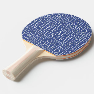 Custom Colour Beach House ping pong paddle