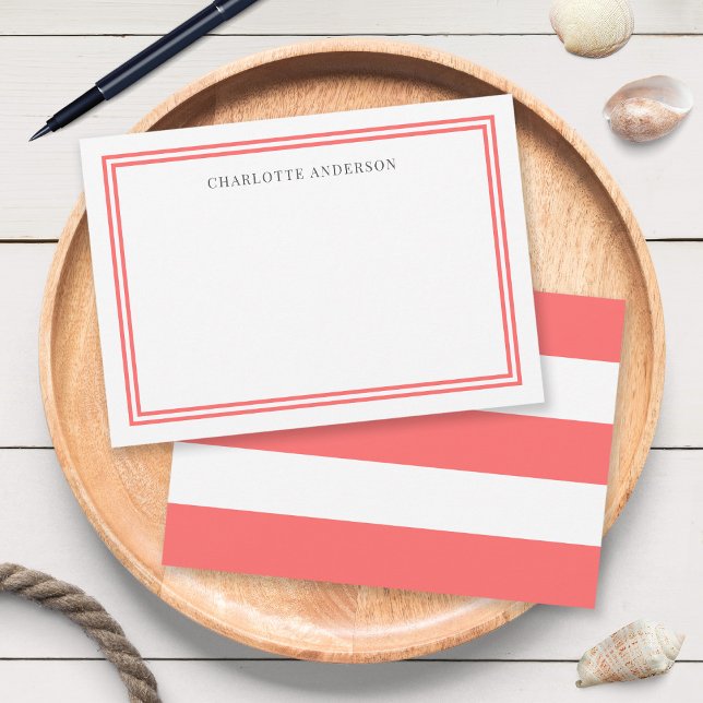 Custom Colour Borders & White Stripes Personalised Card (Creator Uploaded)