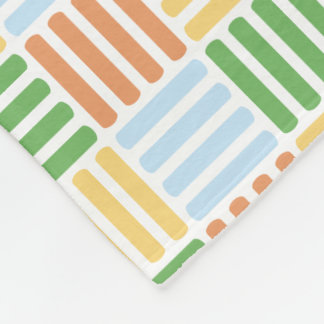 Custom Colour Boxy Crisscross Pattern Fleece Blanket