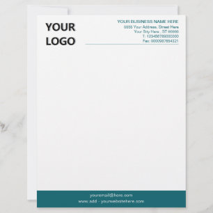 Custom Colour Branded Business Letterhead with Log