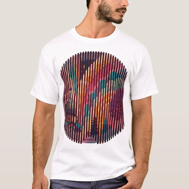 Custom Colour Burst Skull Tee #00001 (Front)