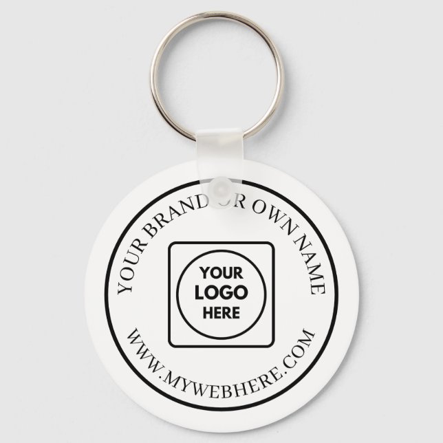 Custom Colour Business Logo Promo Keychains (Front)