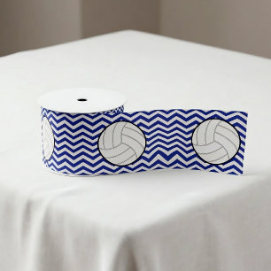 Custom Colour Chevron Volleyball Ribbon Satin Ribbon