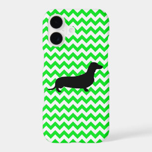 Custom Colour Chevron with Dachshund Silhouette
