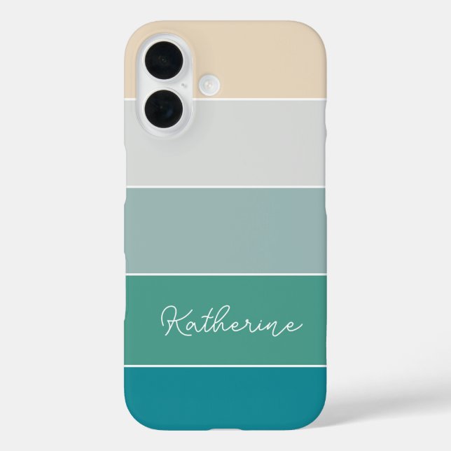 Custom Colour Colour Block Stripes Case-Mate iPhone Case (Back)