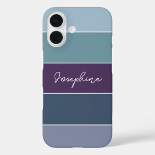 Custom Colour Colour Block Stripes iPhone 16 Case