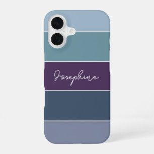 Custom Colour Colour Block Stripes iPhone 16 Case
