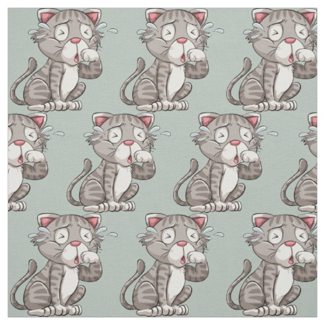 Custom colour Crying Cat fabric (Swatch)
