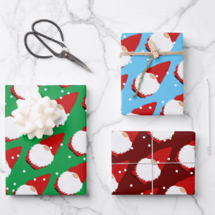 Custom colour cute gnome cartoon Christmas Wrappin Wrapping Paper Sheet