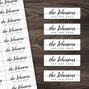 Custom colour cute script name & number waterproof