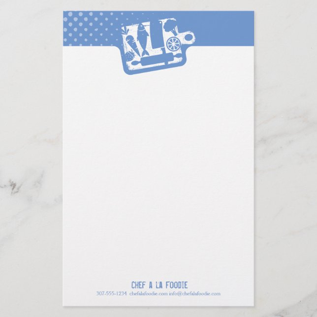 Custom colour cutting board food utensils menu (Front)