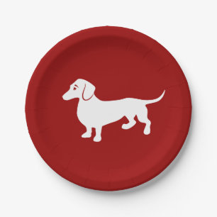 Custom Colour Dachshund Paper Plate