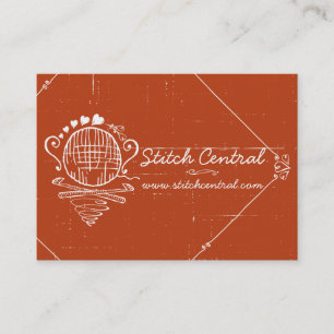 custom colour doodle crochet hooks ball of yarn business card