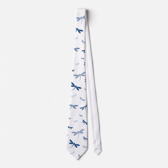 Custom Colour Dragonflies - Various Shades Tie (Front)