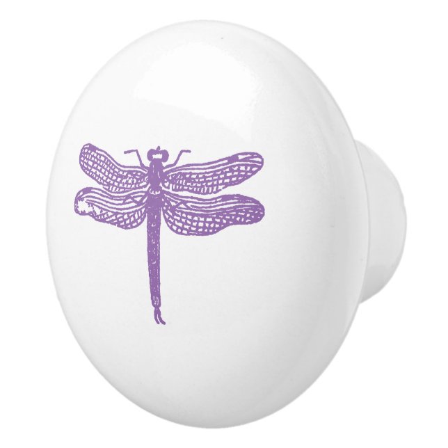 Custom Colour Dragonfly Ceramic Knob (Right)