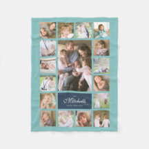 Custom Colour Elegant Script Family Photo Collage