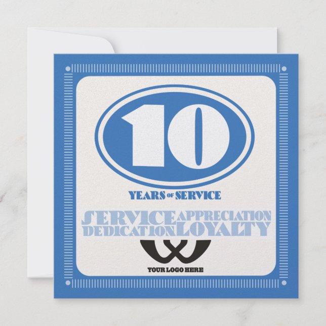 Custom colour employee 10 years service award (Front)