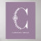 Custom Colour Floral Monogram Letter C Name Nurser