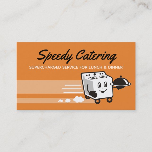 Custom colour food delivery catering business card (Front)